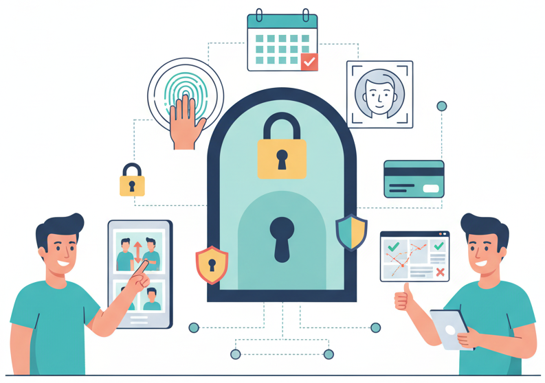 Control de acceso con lector biométrico KINT